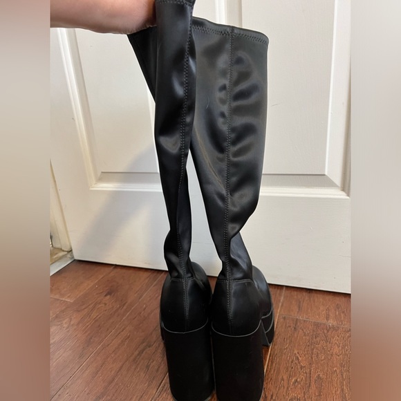 Steve Madden Cypress satin boots women’s size 10 black - Picture 3 of 9